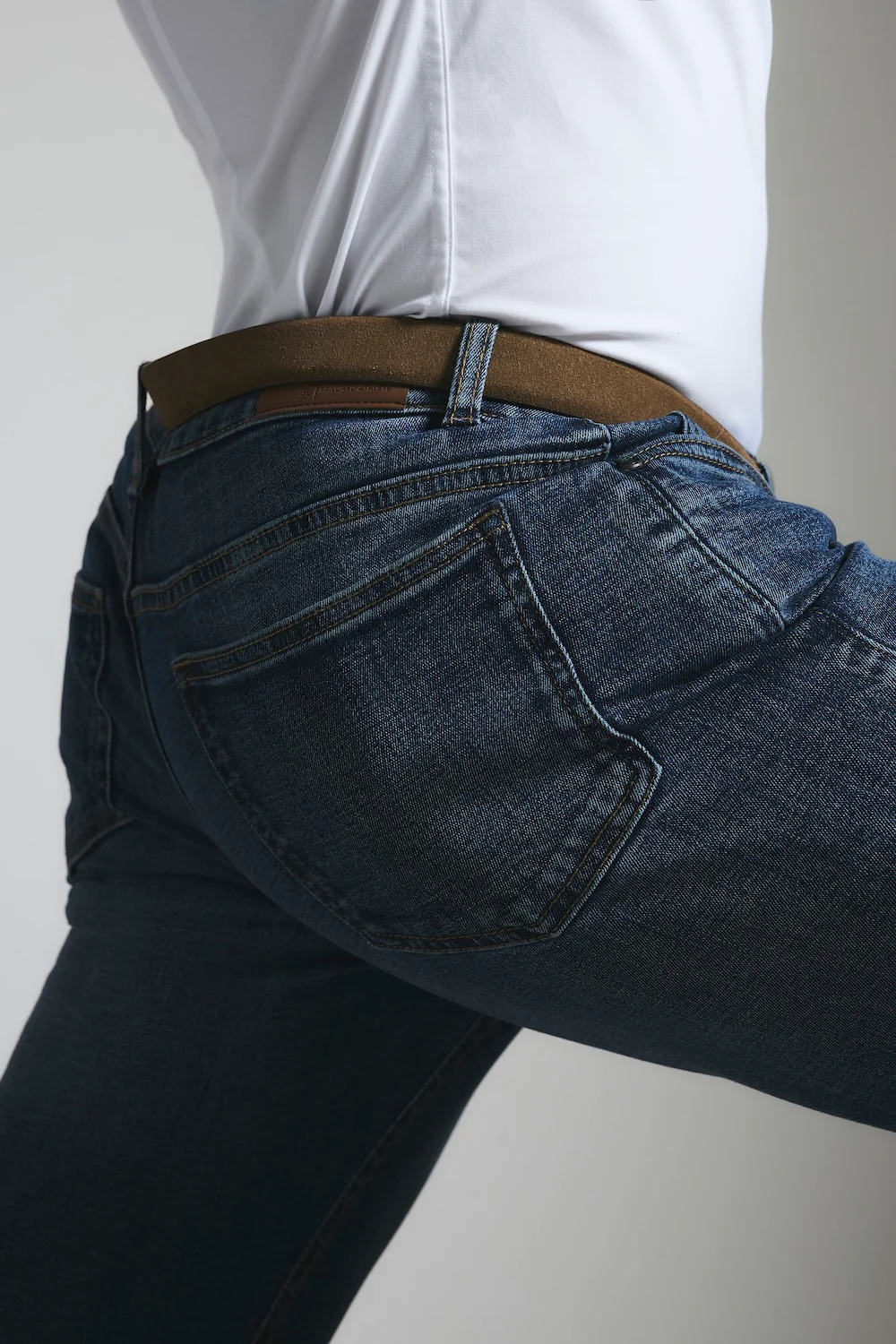 Muscle Fit Stretch Jeans in Mid Blue - Image 6
