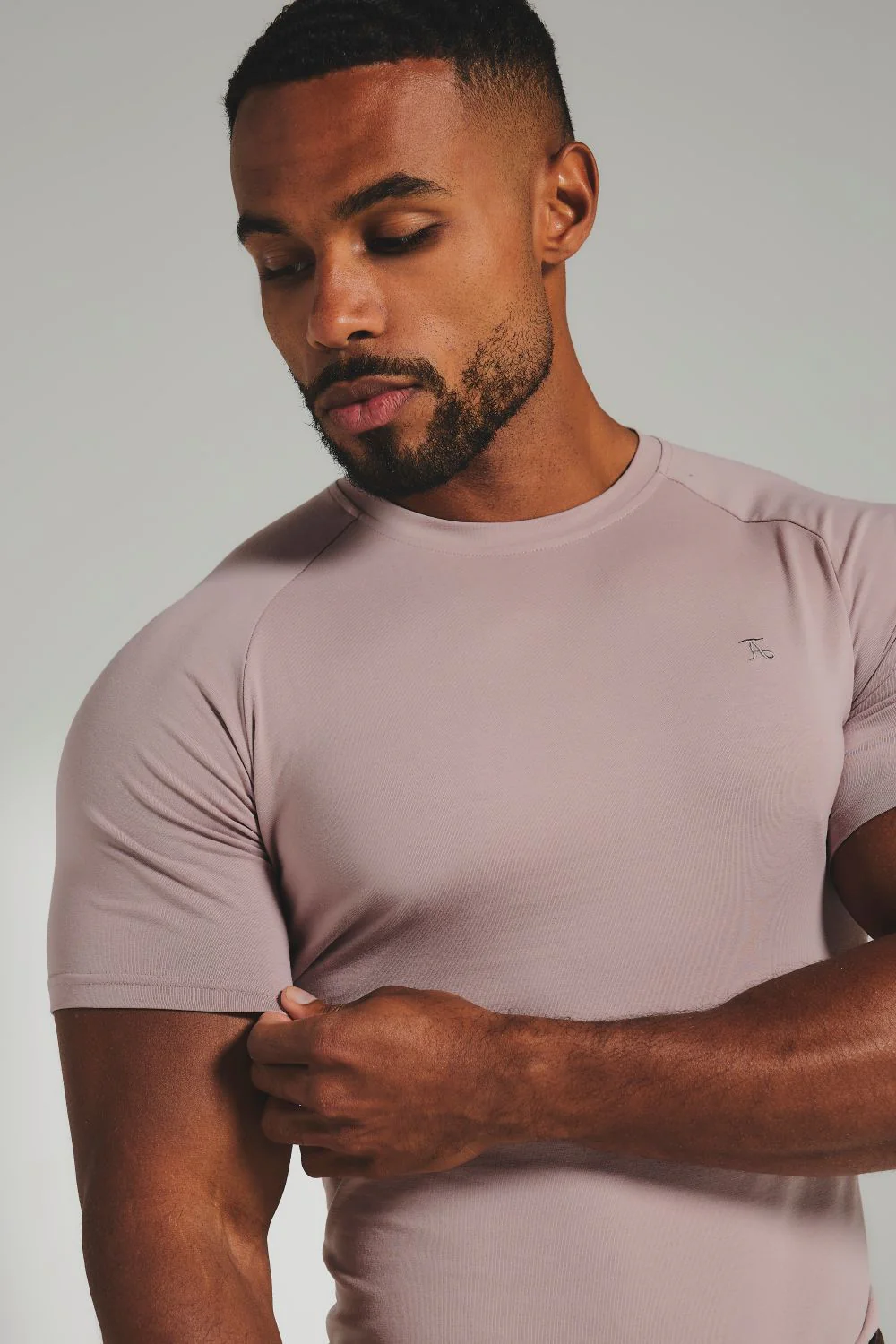 Muscle Fit T-Shirt in Mauve Pink