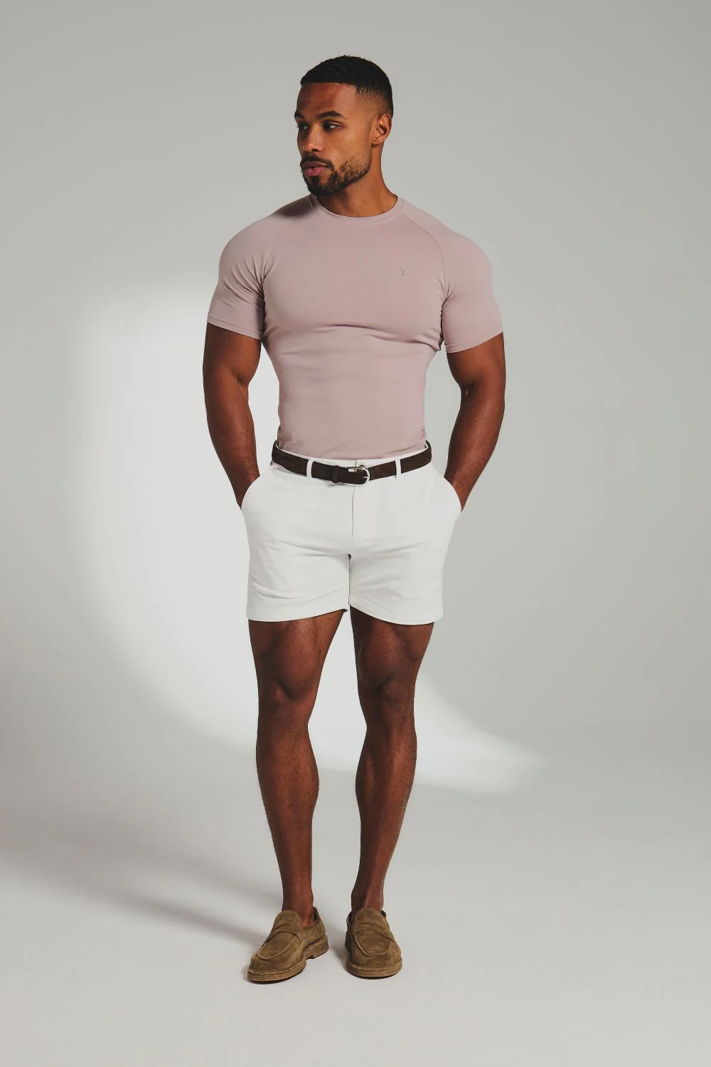 Muscle Fit T-Shirt in Mauve Pink - Image 4