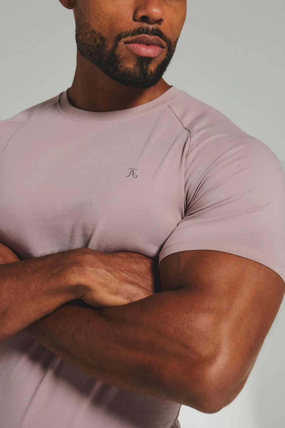 Muscle Fit T-Shirt in Mauve Pink - Image 6