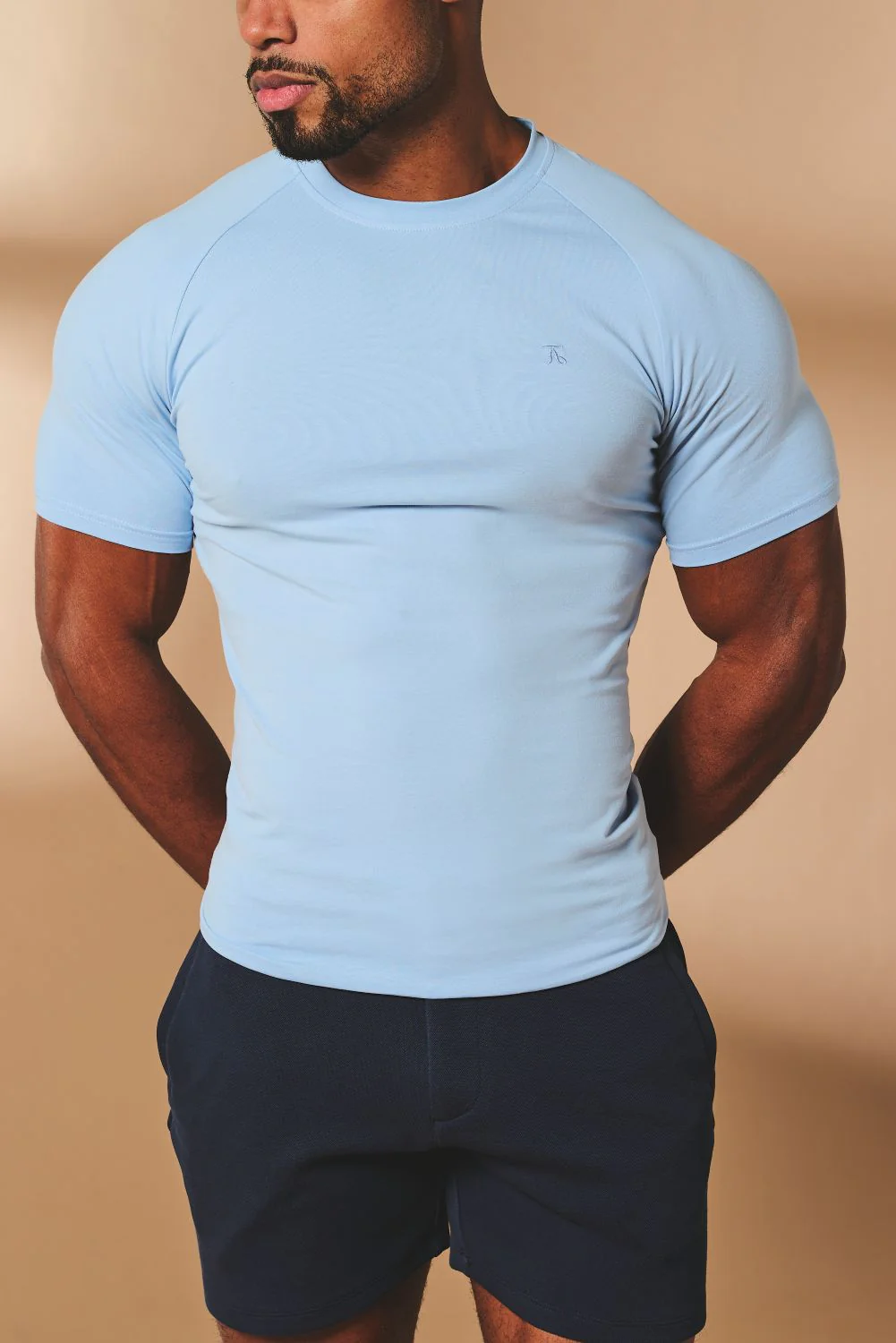 Muscle Fit T-Shirt in Pale Blue - Image 2