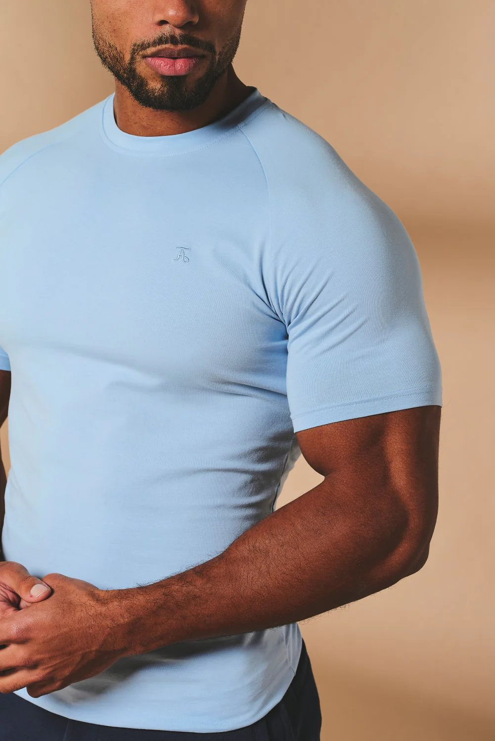 Muscle Fit T-Shirt in Pale Blue - Image 6