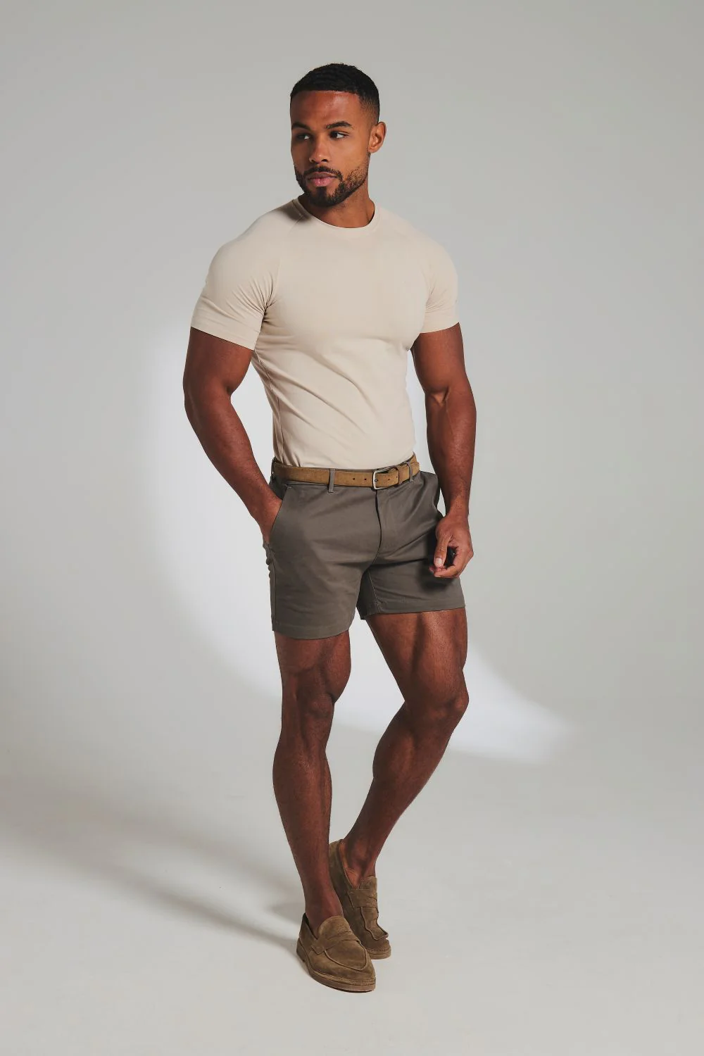 Muscle Fit T-Shirt in Pale Neutral - Image 4