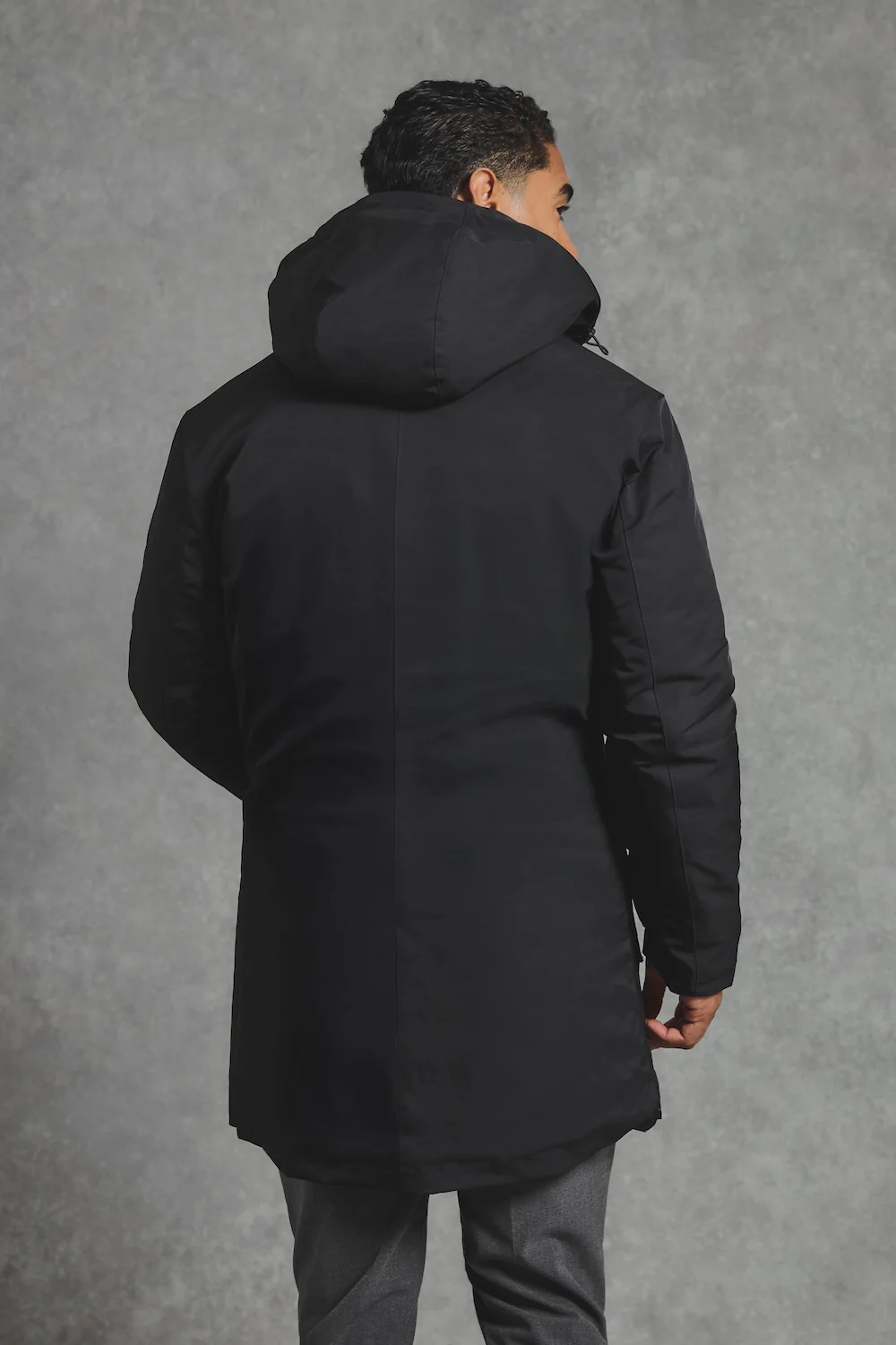 Shower Resistant Padded Parka in Black - Image 7