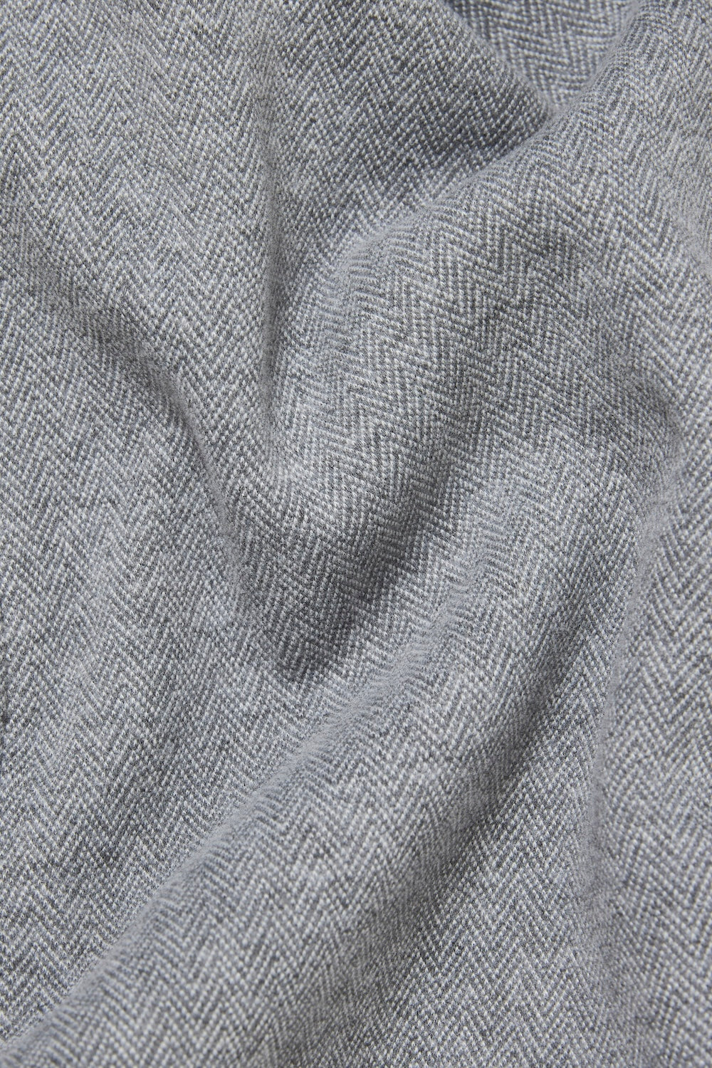 Single Breasted Herringbone Overcoat in Soft Grey - Image 8