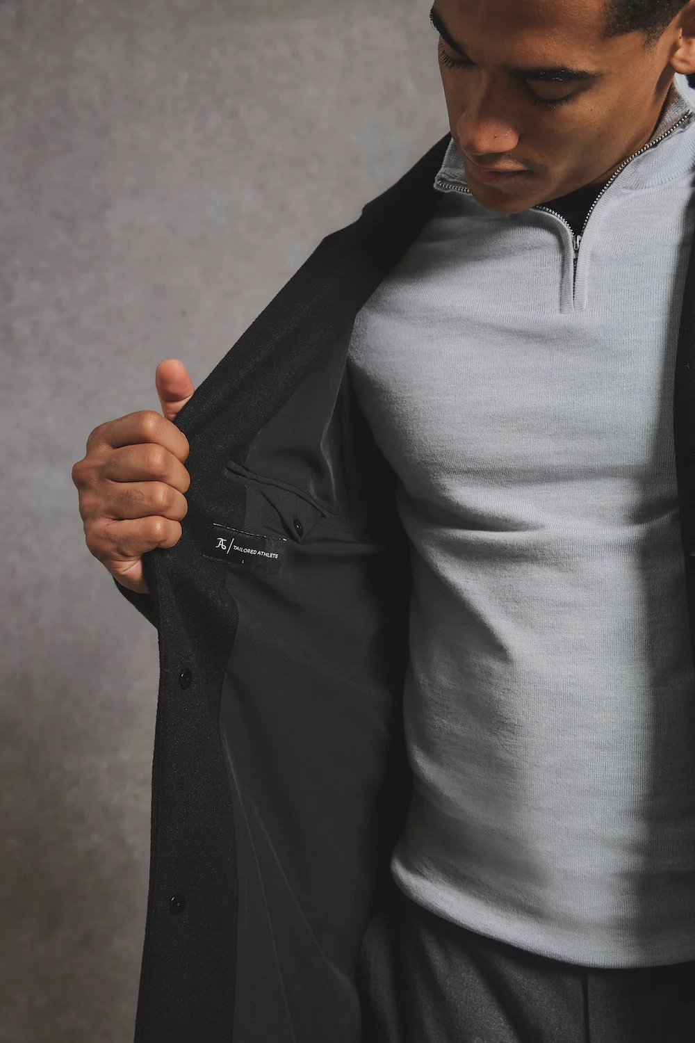 Single Breasted Overcoat in Black - Image 3