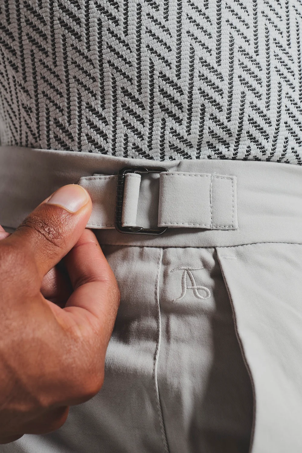 Smart Chino Side Adjuster Shorts in Dove Grey - Image 6