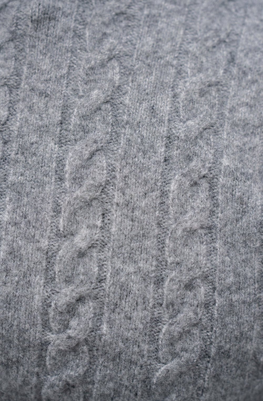 Soft Cable Crew Neck Jumper in Mid Grey - Image 7