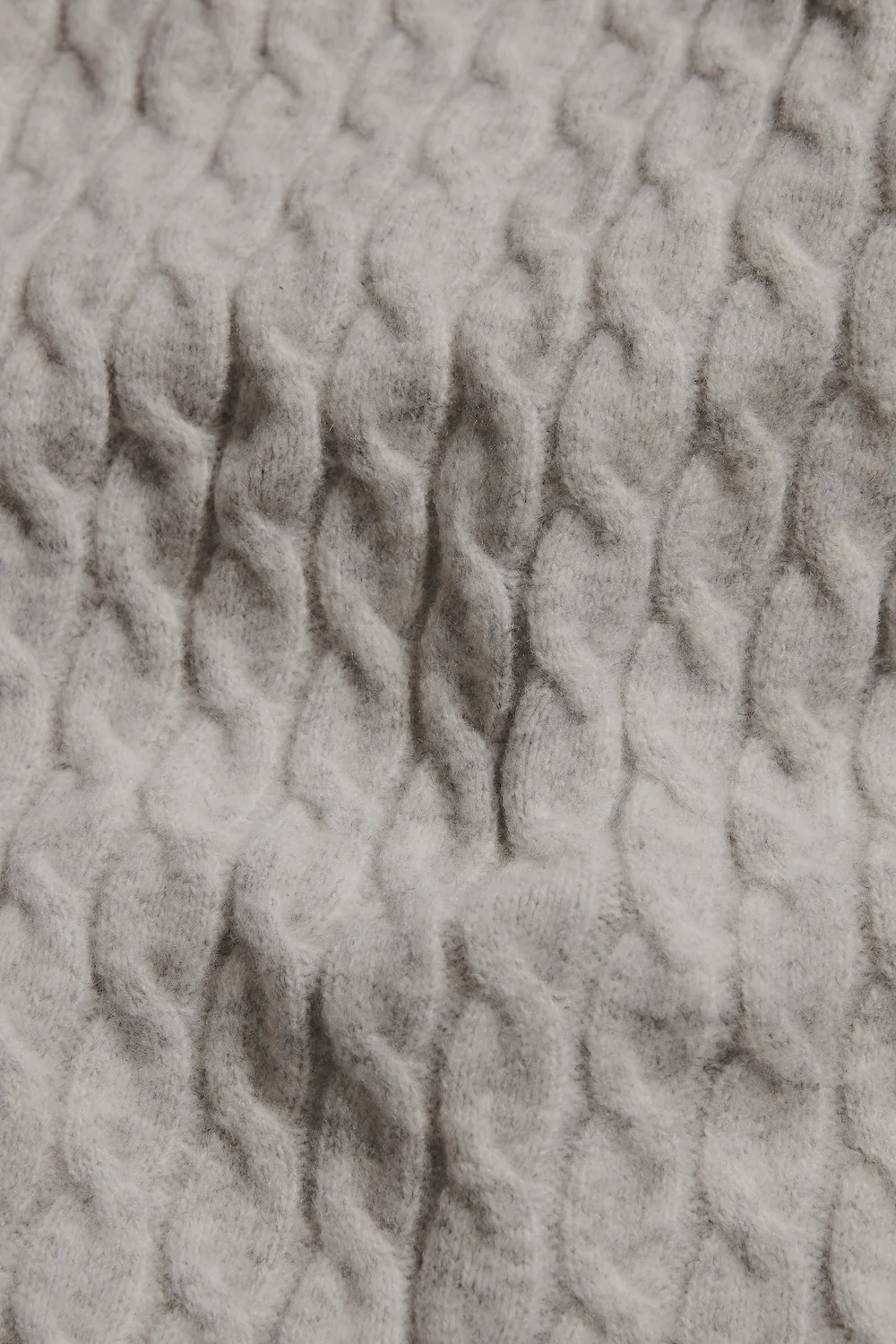 Soft Cable Half Zip Neck Jumper in Grey Marl - Image 8