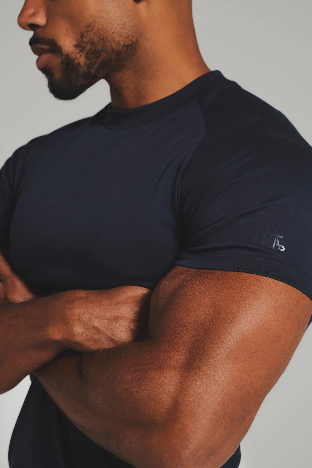 Interlock Jersey T-Shirt in Navy - Image 2