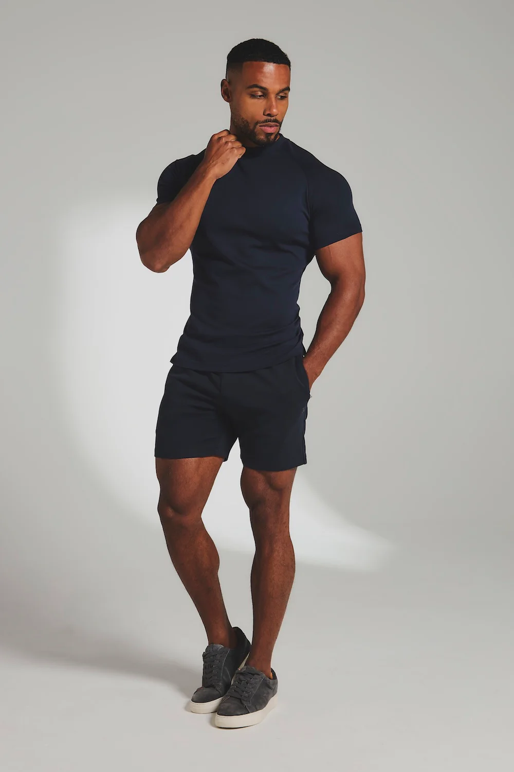 Interlock Jersey T-Shirt in Navy - Image 3