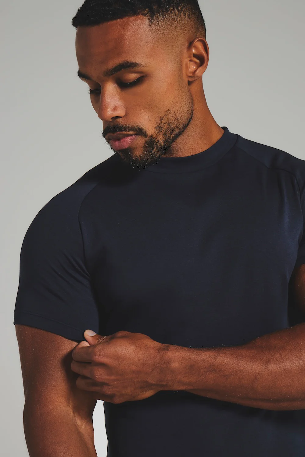 Interlock Jersey T-Shirt in Navy - Image 4