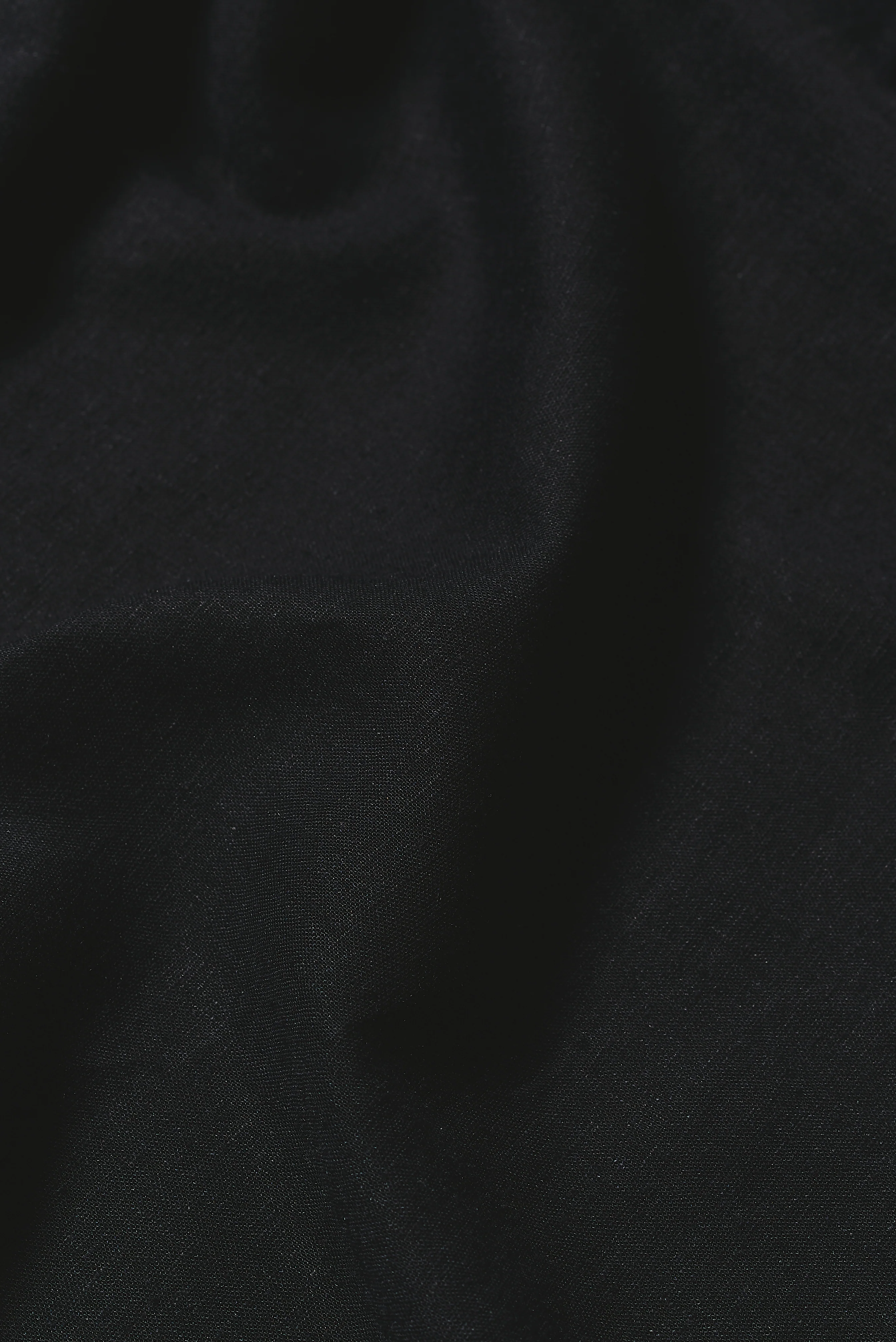 Stretch Linen Blend Button Through Shirt in Navy - Image 7