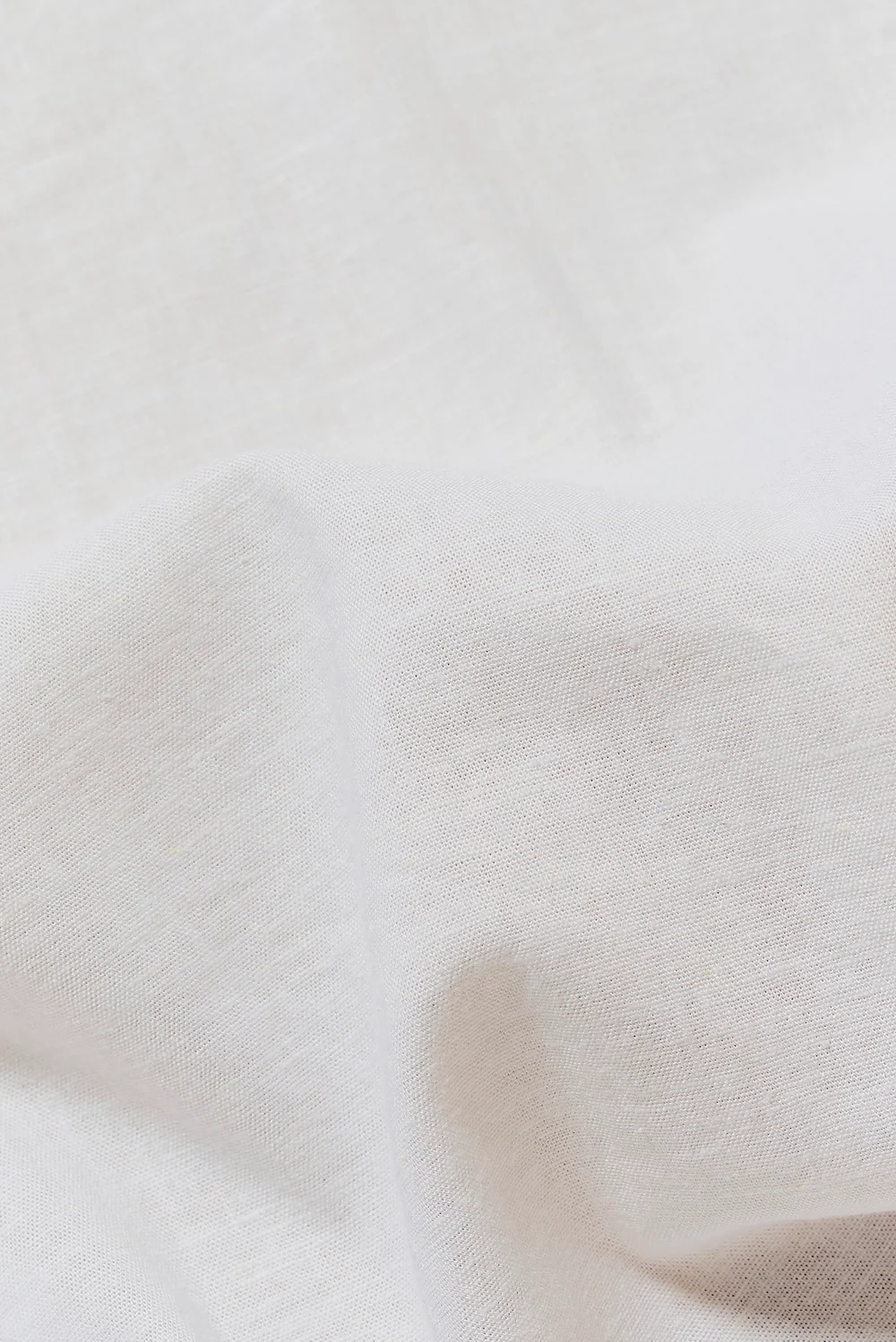 Stretch Linen Blend Button Through Shirt in White - Image 7