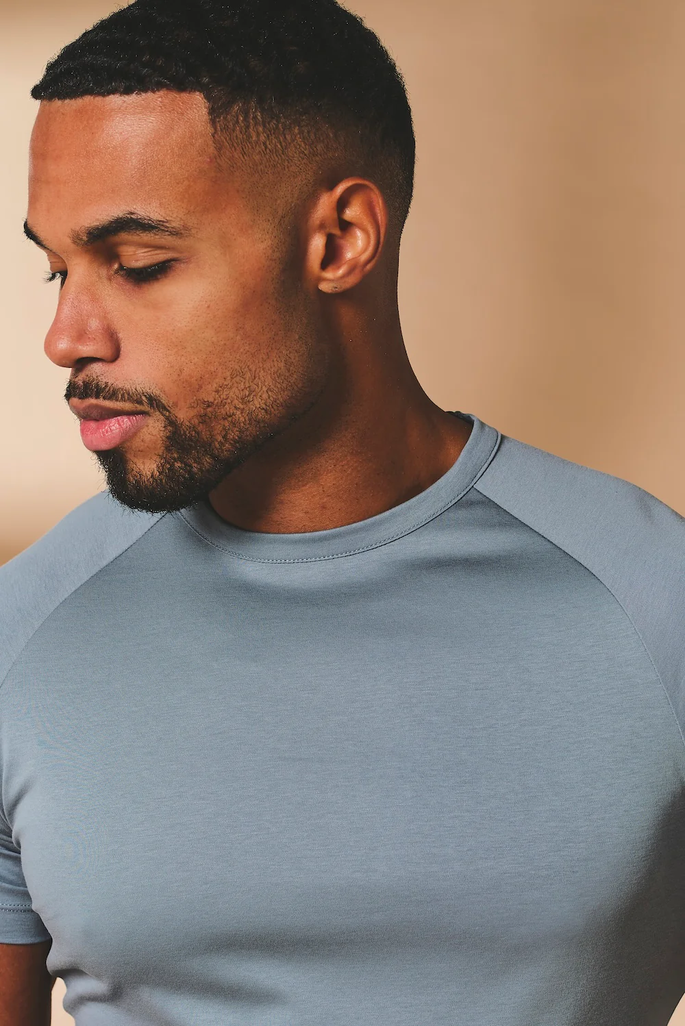 Super Fine Cotton T-Shirt in Airforce - Image 5