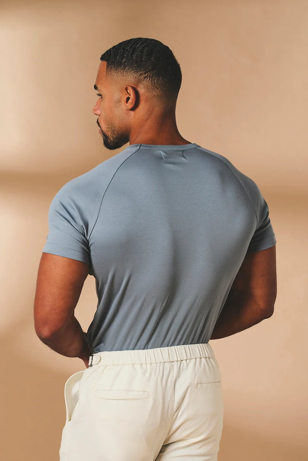 Super Fine Cotton T-Shirt in Airforce - Image 6