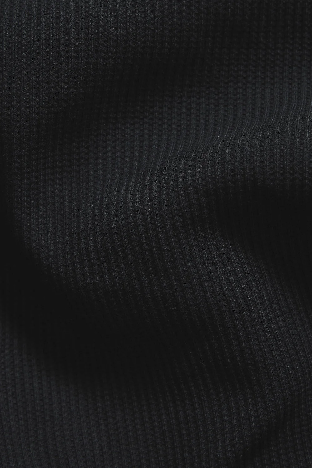 Textured Buttonless Polo Shirt in Black - Image 8