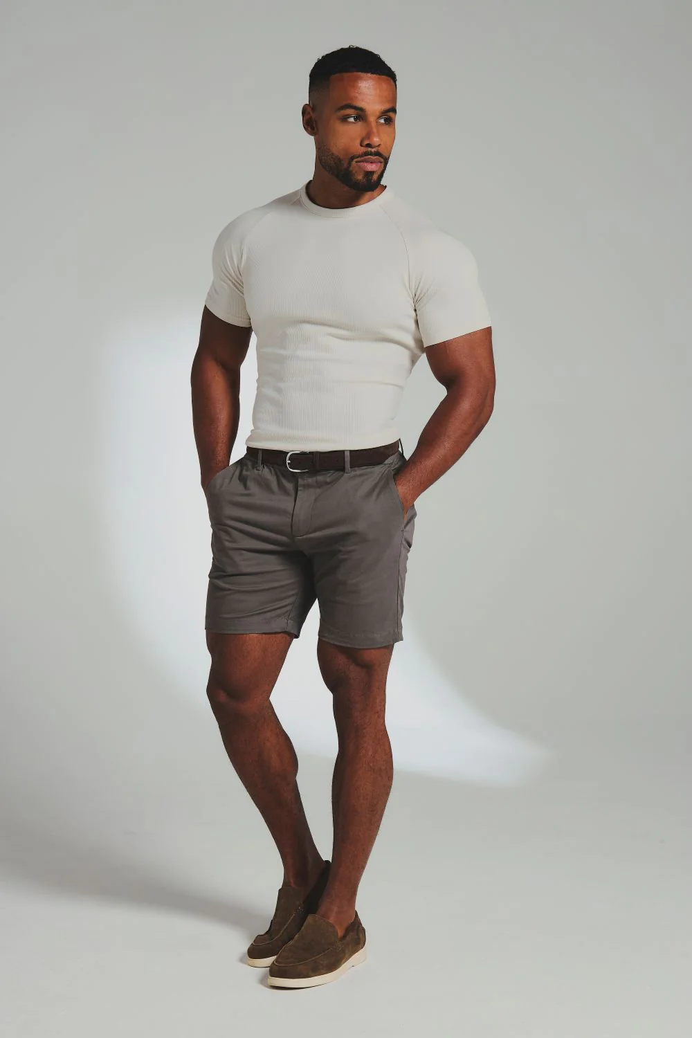 Textured Jersey T-Shirt in Alabaster - Image 3