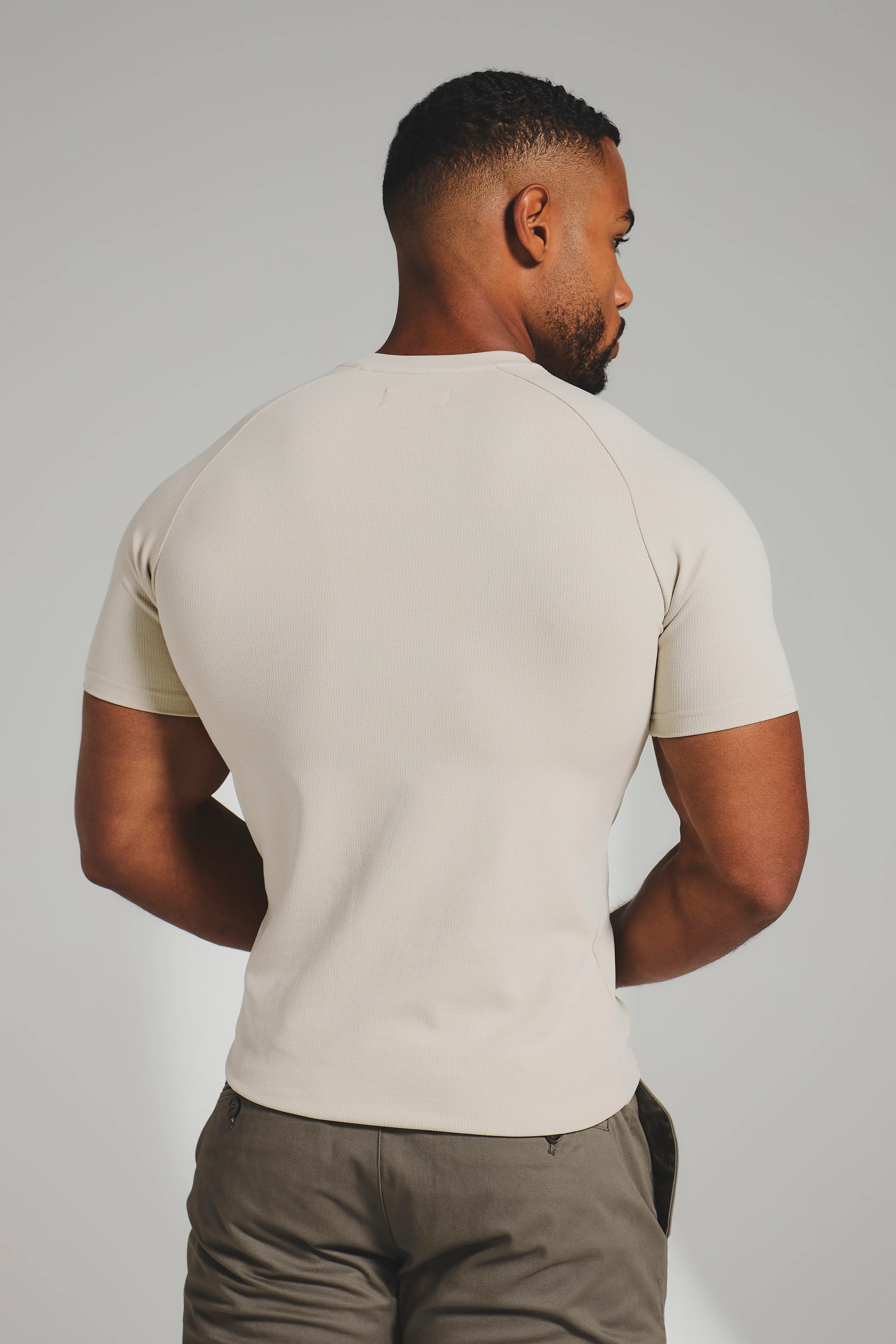 Textured Jersey T-Shirt in Alabaster - Image 6