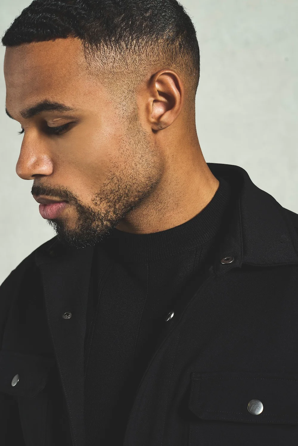 Twill Textured Shirt in Black - Image 5