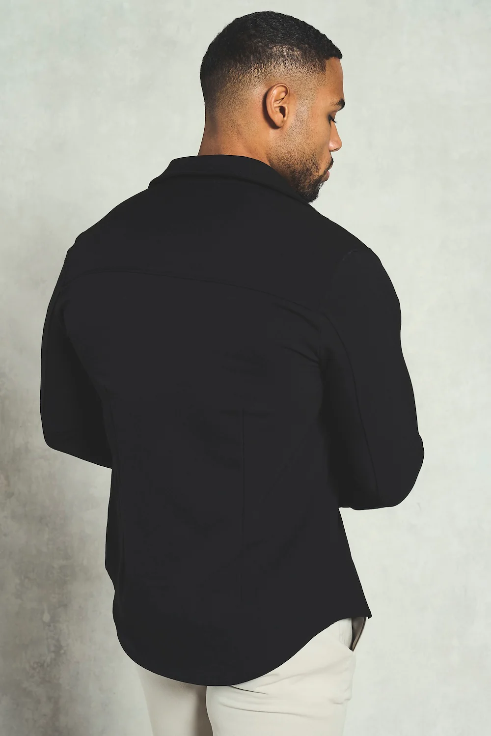 Twill Textured Shirt in Black - Image 6